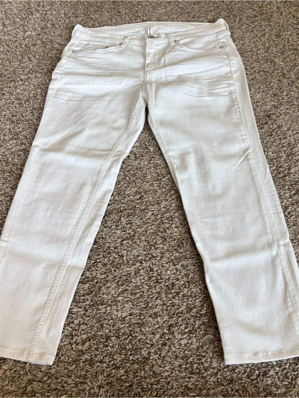 rag & bone White Straight-Leg Women's Jeans